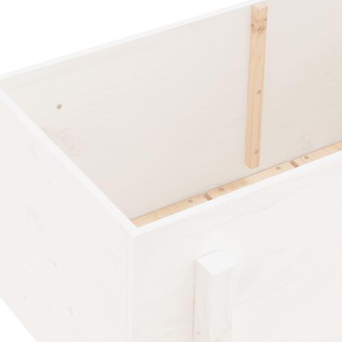 Højbed 101x50x57 cm massivt fyrretræ hvid