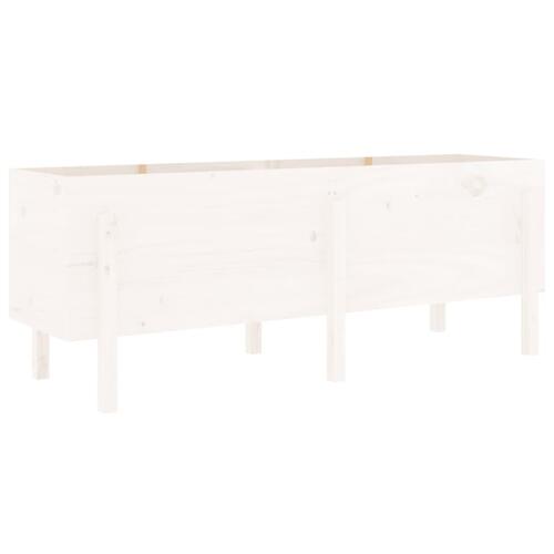Højbed 160x50x57 cm massivt fyrretræ hvid
