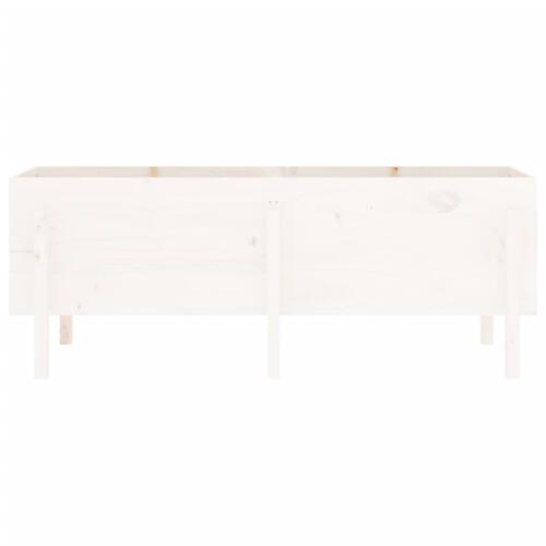 Højbed 160x50x57 cm massivt fyrretræ hvid
