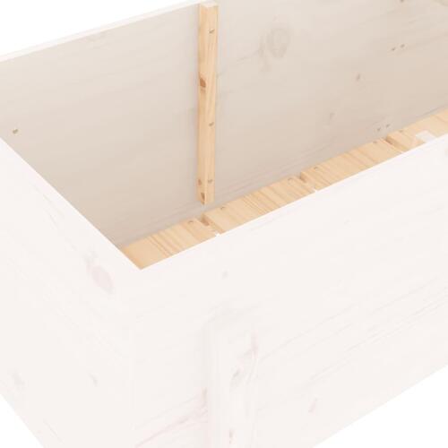 Højbed 160x50x57 cm massivt fyrretræ hvid