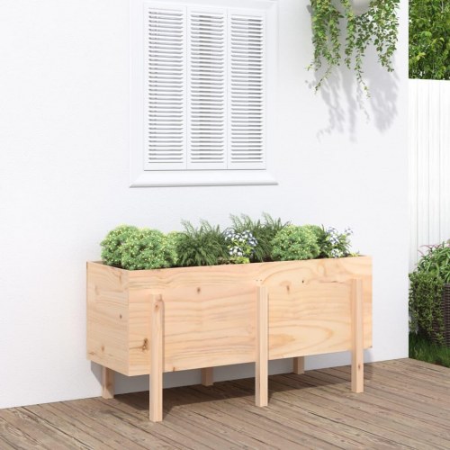 Højbed 121x50x57 cm massivt fyrretræ