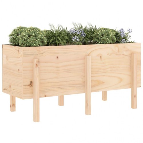 Højbed 121x50x57 cm massivt fyrretræ