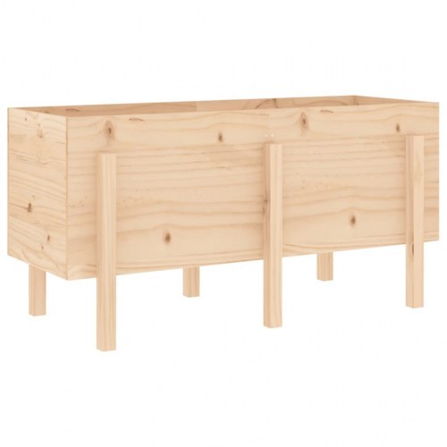 Højbed 121x50x57 cm massivt fyrretræ