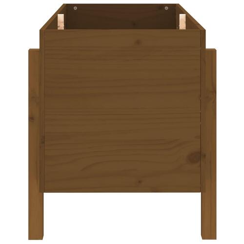 Højbed 101x50x57 cm massivt fyrretræ gyldenbrun