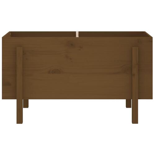 Højbed 101x50x57 cm massivt fyrretræ gyldenbrun