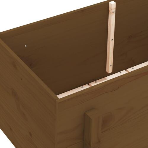Højbed 101x50x57 cm massivt fyrretræ gyldenbrun