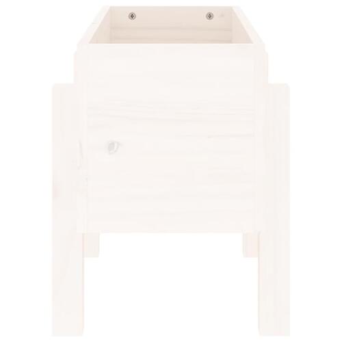 Plantekasse 62x30x38 cm massivt fyrretræ hvid