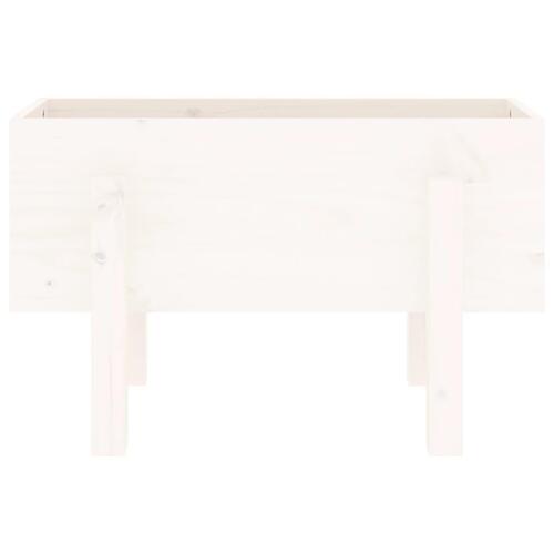 Plantekasse 62x30x38 cm massivt fyrretræ hvid