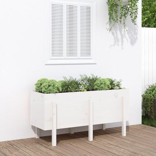 Højbed 121x50x57 cm massivt fyrretræ hvid