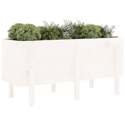 Højbed 121x50x57 cm massivt fyrretræ hvid