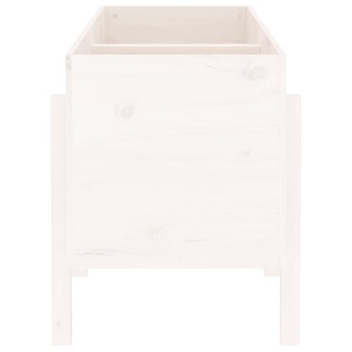 Højbed 121x50x57 cm massivt fyrretræ hvid
