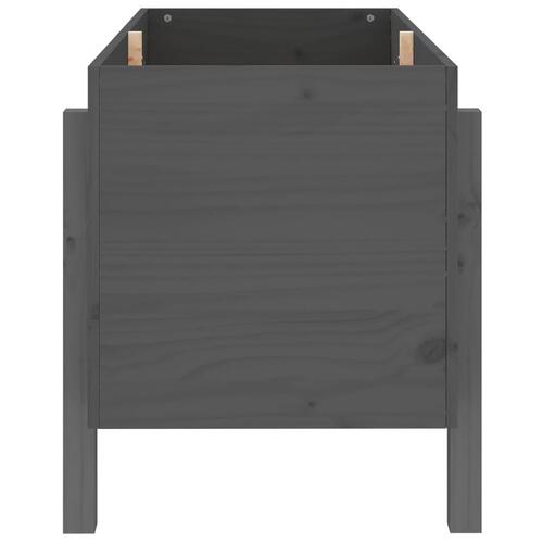 Højbed 101x50x57 cm massivt fyrretræ grå
