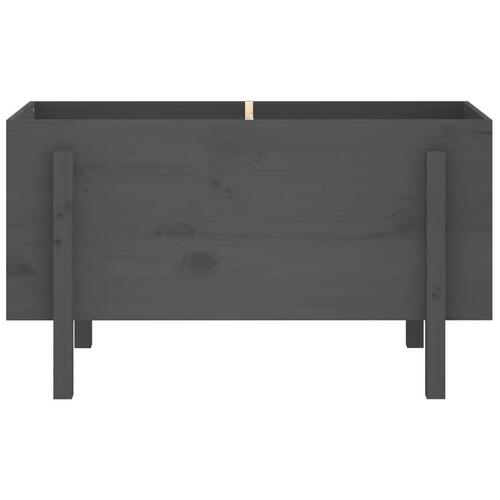 Højbed 101x50x57 cm massivt fyrretræ grå