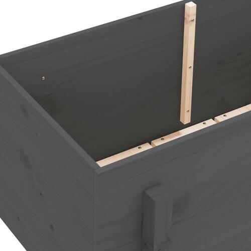 Højbed 101x50x57 cm massivt fyrretræ grå