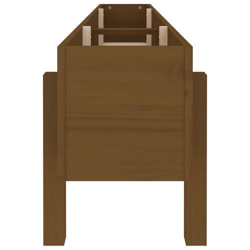 Højbed 160x30x38 cm massivt fyrretræ gyldenbrun