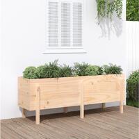Højbed 160x50x57 cm massivt fyrretræ