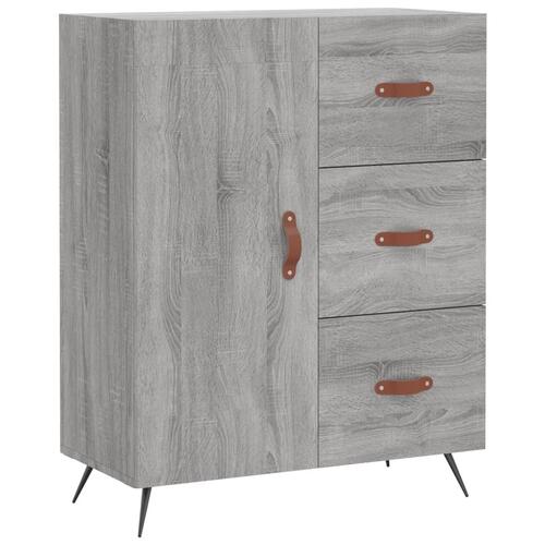 Højskab 69,5x34x180 cm konstrueret træ grå sonoma-eg