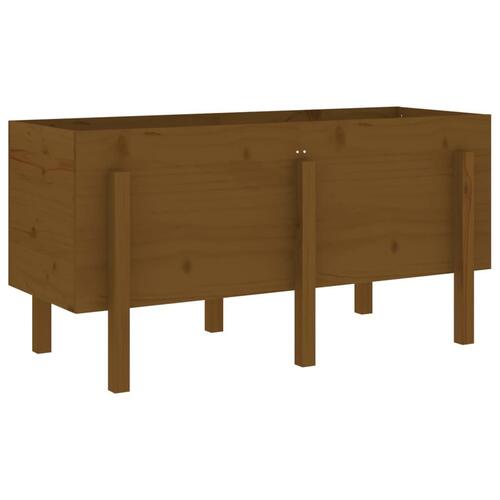 Højbed 121x50x57 cm massivt fyrretræ gyldenbrun