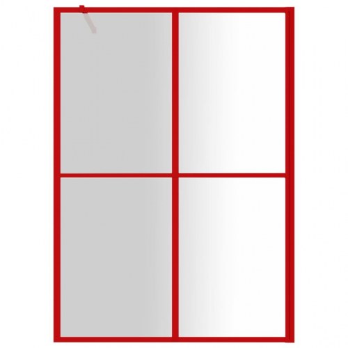 Brusevæg 140x195 cm klart sikkerhedsglas rød