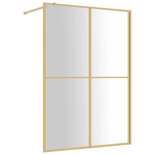 Brusevæg 140x195 cm klart sikkerhedsglas guldfarvet