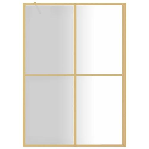 Brusevæg 140x195 cm klart sikkerhedsglas guldfarvet
