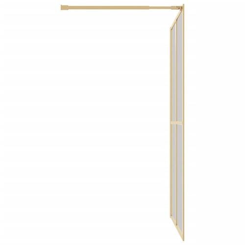 Brusevæg 140x195 cm klart sikkerhedsglas guldfarvet