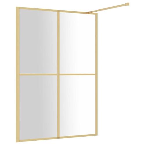 Brusevæg 140x195 cm klart sikkerhedsglas guldfarvet