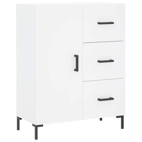 Højskab 69,5x34x180 cm konstrueret træ hvid