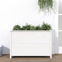 Højbed 119,5x40x78 cm massivt fyrretræ hvid