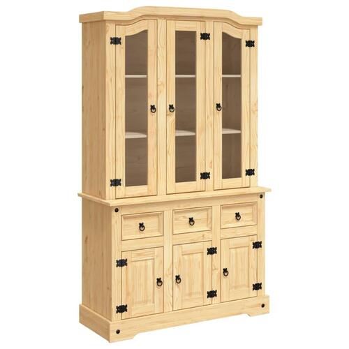Skænk Corona 112x43x196 cm massivt mexicansk fyrretræ brun