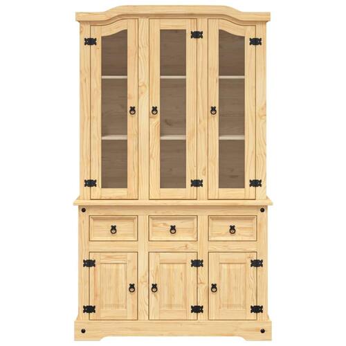 Skænk Corona 112x43x196 cm massivt mexicansk fyrretræ brun
