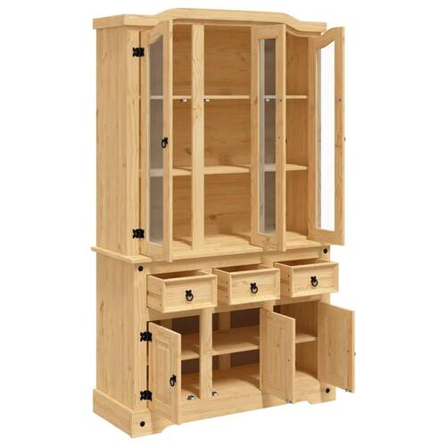 Skænk Corona 112x43x196 cm massivt mexicansk fyrretræ brun