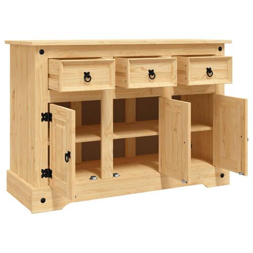 Skænk Corona 112x44x78 cm massivt mexicansk fyrretræ brun