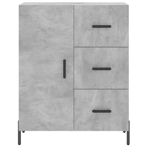 Højskab 69,5x34x180 cm konstrueret træ betongrå