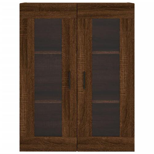 Højskab 69,5x34x180 cm konstrueret træ brun egetræsfarve