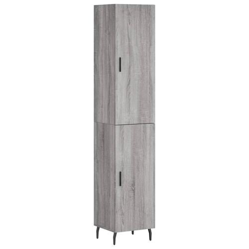 Højskab 34,5x34x180 cm konstrueret træ grå sonoma-eg