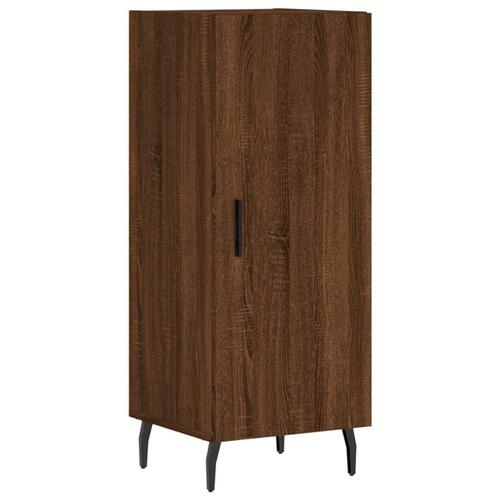 Skab 34,5x34x180 cm konstrueret træ brun egetræsfarve