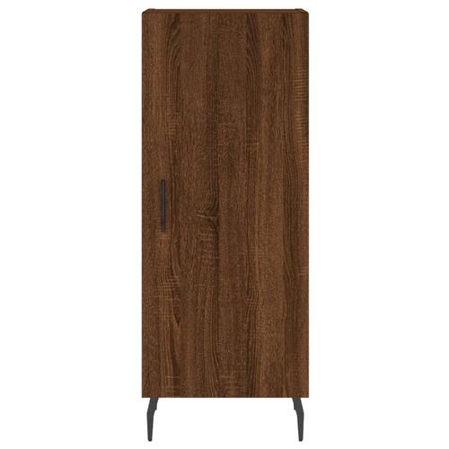 Skab 34,5x34x180 cm konstrueret træ brun egetræsfarve