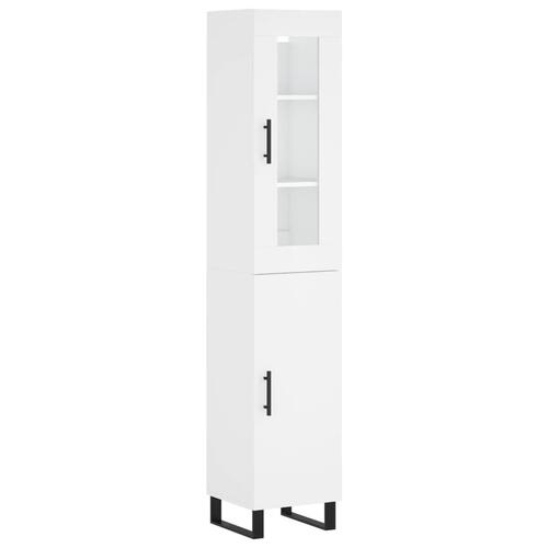Skab 34,5x34x180 cm konstrueret træ hvid