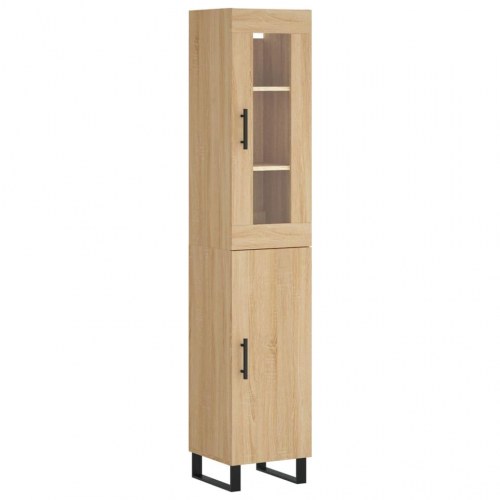Skab 34,5x34x180 cm konstrueret træ sonoma-eg