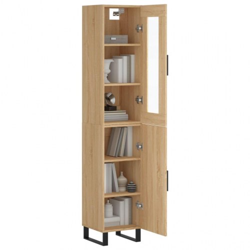 Skab 34,5x34x180 cm konstrueret træ sonoma-eg