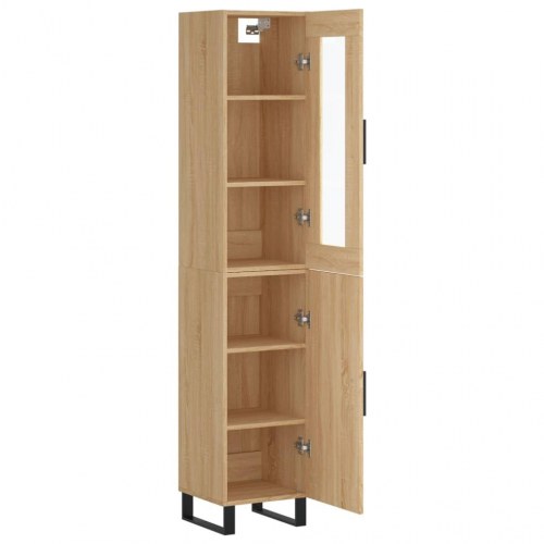 Skab 34,5x34x180 cm konstrueret træ sonoma-eg