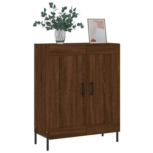 Skænk 69,5x34x90 cm konstrueret træ brun egetræsfarve