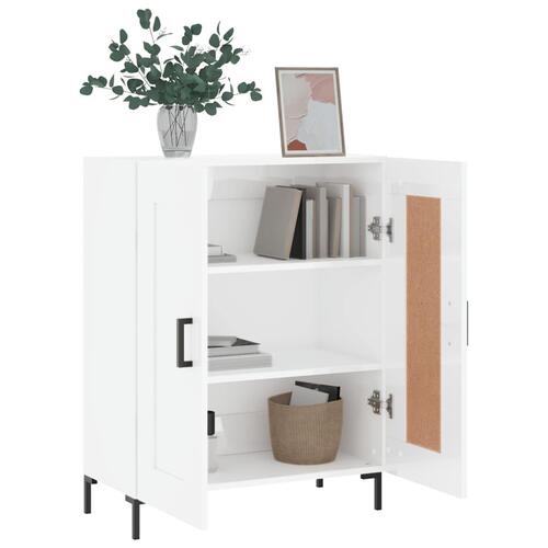 Skænk 69,5x34x90 cm konstrueret træ hvid højglans