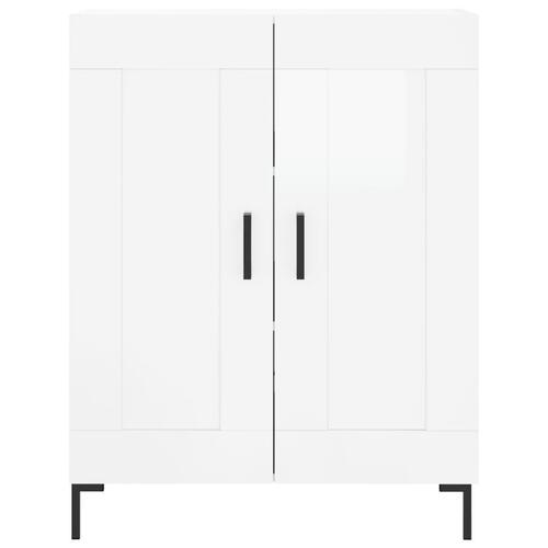 Skænk 69,5x34x90 cm konstrueret træ hvid højglans