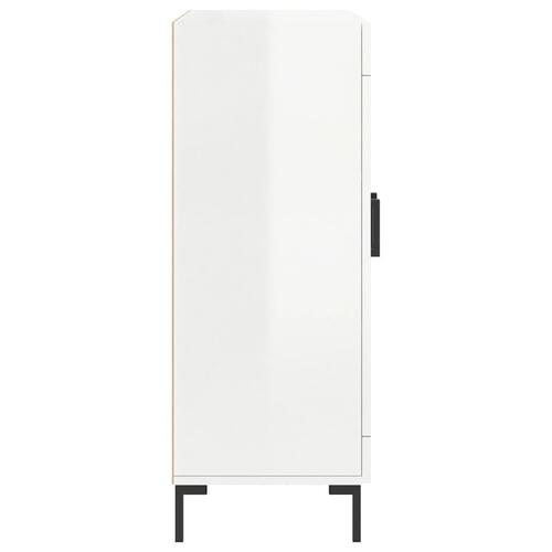 Skænk 69,5x34x90 cm konstrueret træ hvid højglans