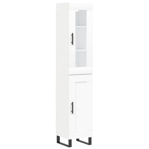 Skab 34,5x34x180 cm konstrueret træ hvid