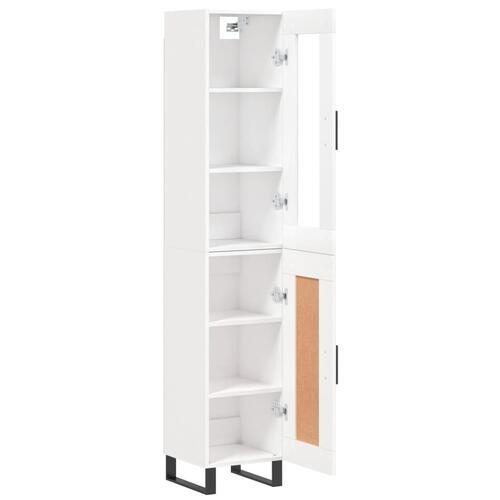 Skab 34,5x34x180 cm konstrueret træ hvid