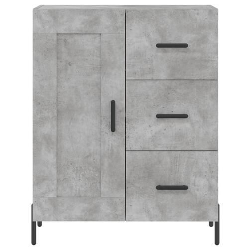 Højskab 69,5x34x180 cm konstrueret træ betongrå