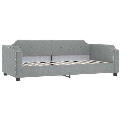 Daybed 80x200 cm stof lysegrå